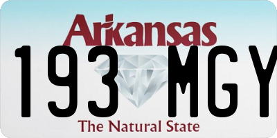 AR license plate 193MGY