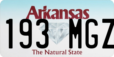 AR license plate 193MGZ