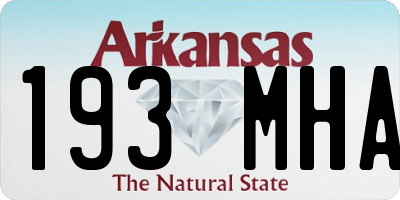 AR license plate 193MHA