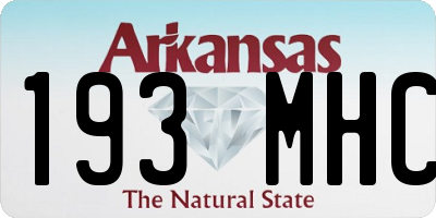 AR license plate 193MHC