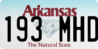 AR license plate 193MHD
