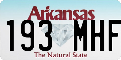 AR license plate 193MHF