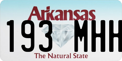 AR license plate 193MHH