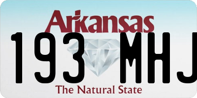 AR license plate 193MHJ