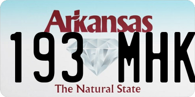 AR license plate 193MHK