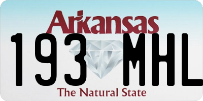 AR license plate 193MHL