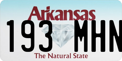 AR license plate 193MHN