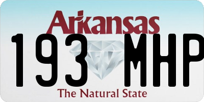 AR license plate 193MHP