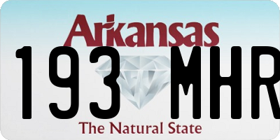 AR license plate 193MHR