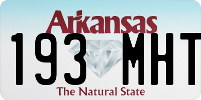 AR license plate 193MHT
