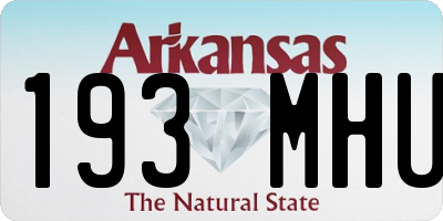 AR license plate 193MHU