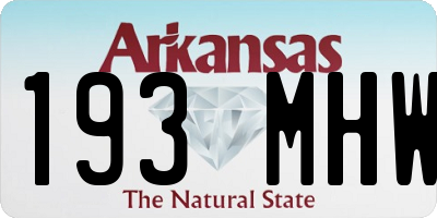 AR license plate 193MHW