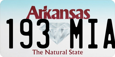 AR license plate 193MIA