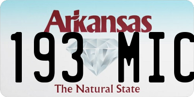AR license plate 193MIC