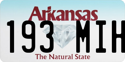 AR license plate 193MIH