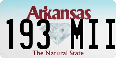 AR license plate 193MII