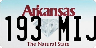 AR license plate 193MIJ