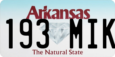 AR license plate 193MIK