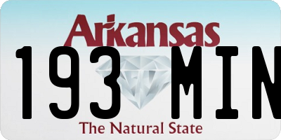 AR license plate 193MIN