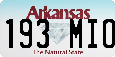 AR license plate 193MIO
