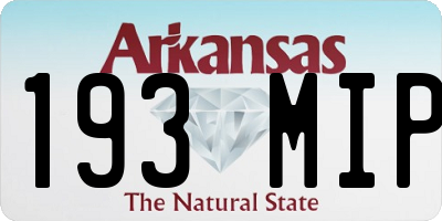 AR license plate 193MIP