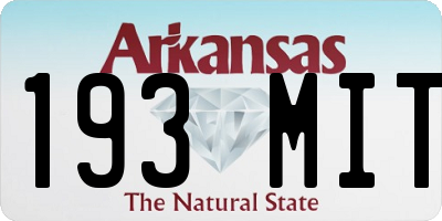 AR license plate 193MIT