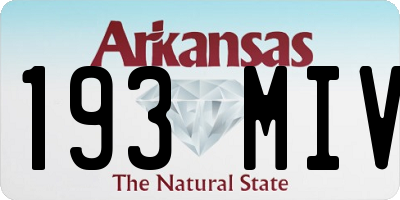 AR license plate 193MIV