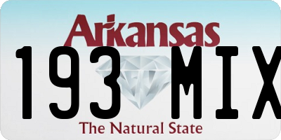 AR license plate 193MIX