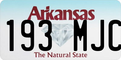 AR license plate 193MJC