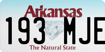 AR license plate 193MJE