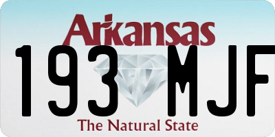 AR license plate 193MJF