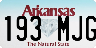 AR license plate 193MJG