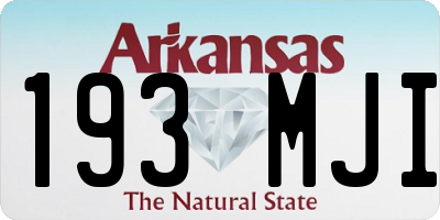 AR license plate 193MJI