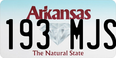 AR license plate 193MJS