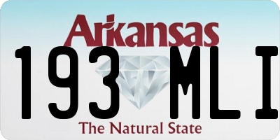 AR license plate 193MLI