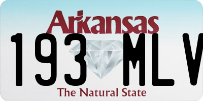 AR license plate 193MLV