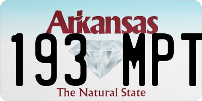 AR license plate 193MPT