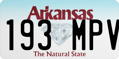 AR license plate 193MPV