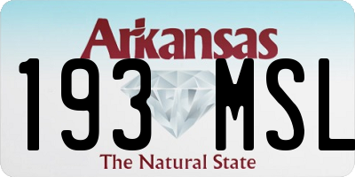 AR license plate 193MSL