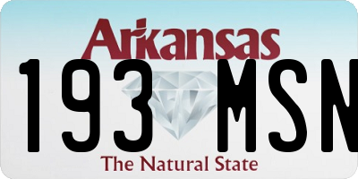 AR license plate 193MSN