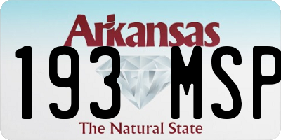 AR license plate 193MSP