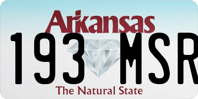 AR license plate 193MSR