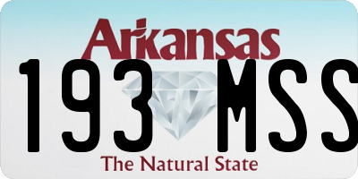 AR license plate 193MSS