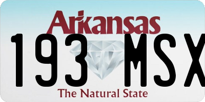 AR license plate 193MSX