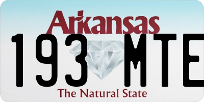 AR license plate 193MTE