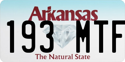 AR license plate 193MTF