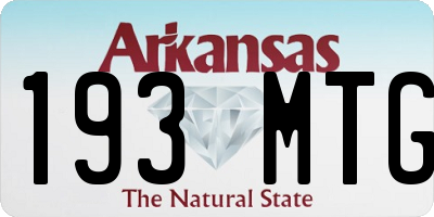 AR license plate 193MTG