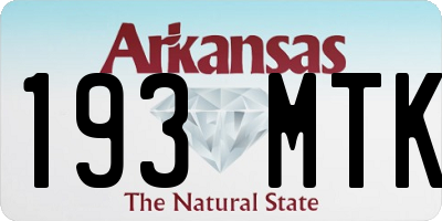 AR license plate 193MTK