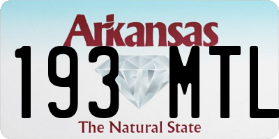AR license plate 193MTL