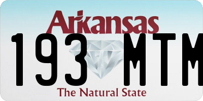 AR license plate 193MTM